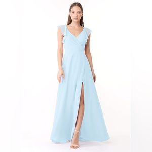 Azazie Sky Blue Yoko Dress